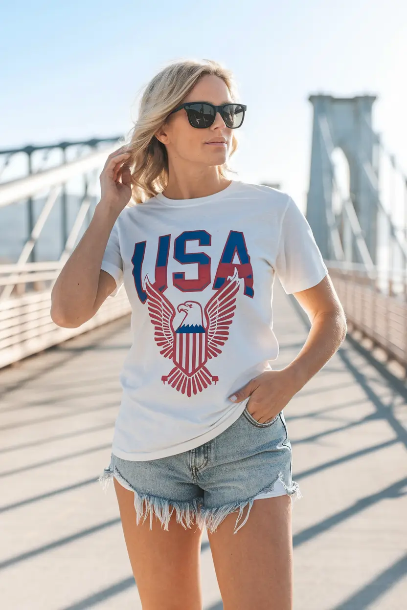 4th of july capsule wardrobe Bold Patriot & Frayed Denim