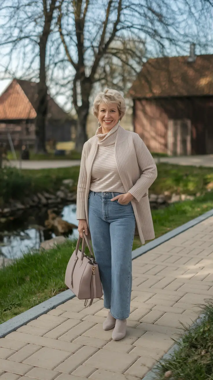 fall outfits for women over 50 plus size Soft Neutrals for Everyday Comfort