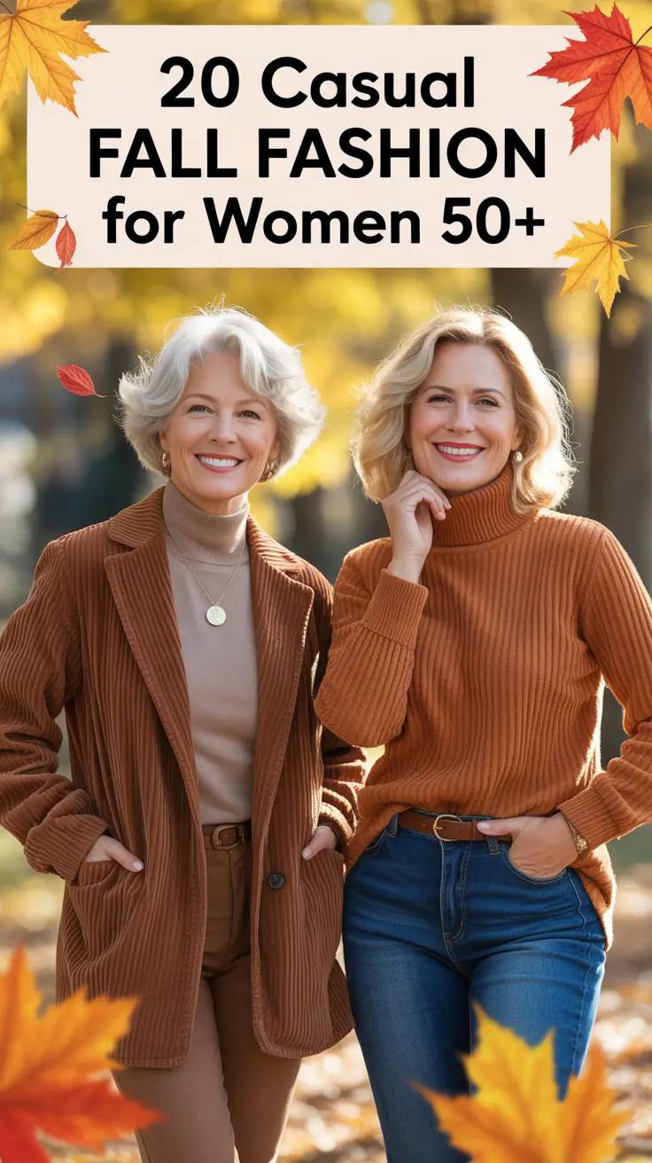 2025 Casual Fall Fashion Outfits for Women 50+: Comfy, Chic & Age-Defying Looks