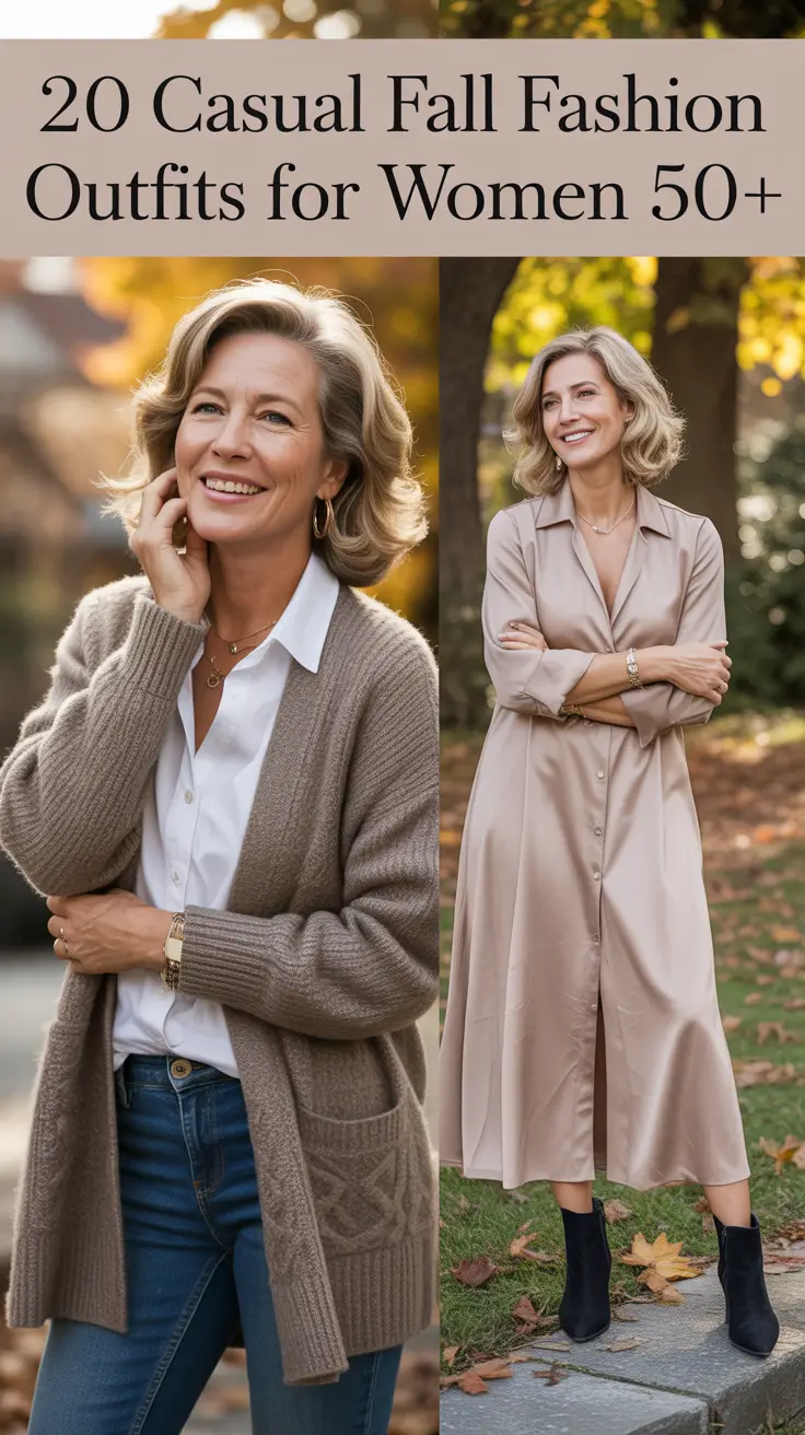 2025 Casual Fall Fashion Outfits for Women 50+: Comfy, Chic & Age-Defying Looks