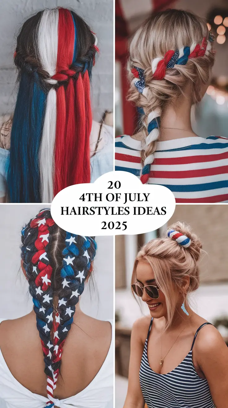 4th of July Hairstyles Ideas 2025 That Are Fun, Easy & Made to Stand Out