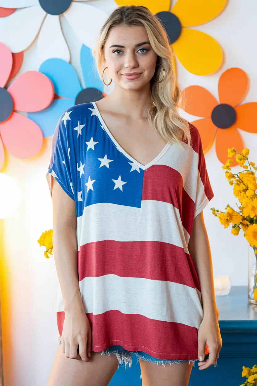 4th of july outfits ideas 2025 Oversized Tee, Undeniable Vibe