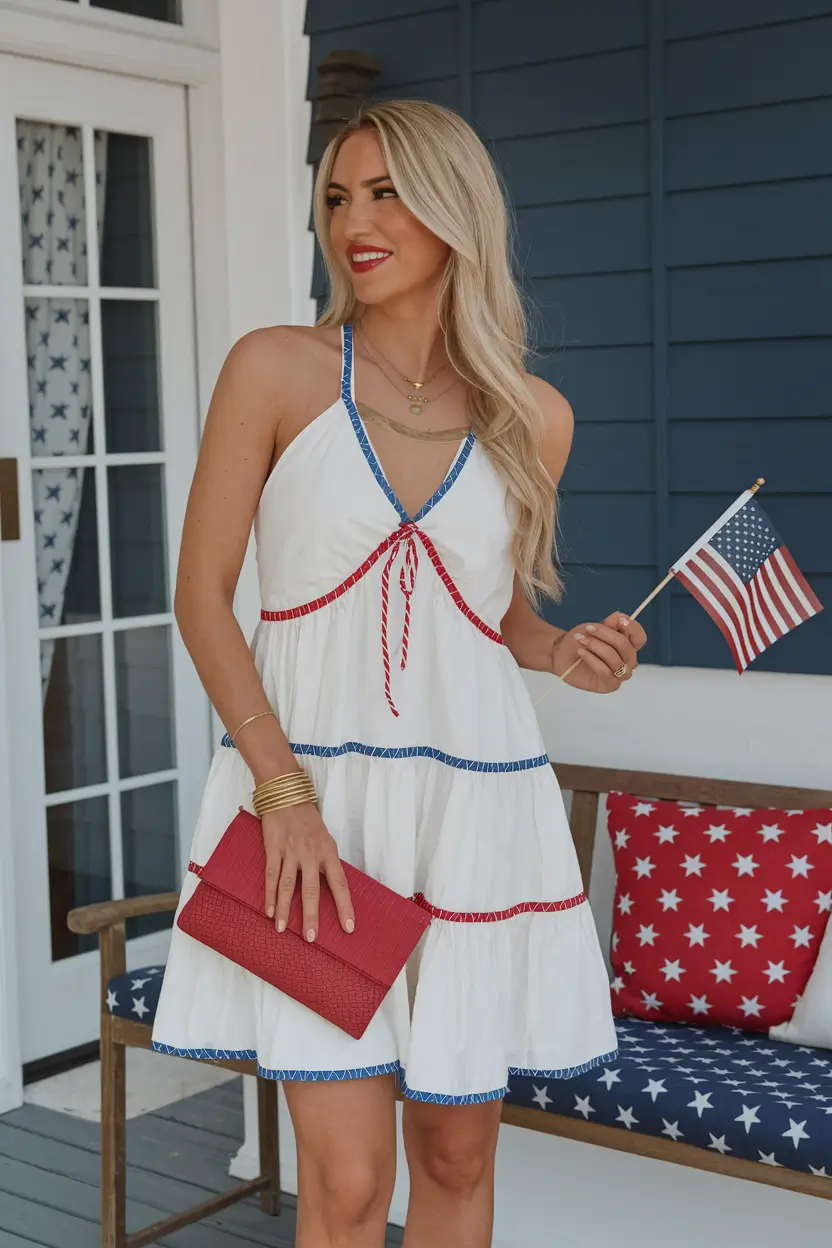 4th of july outfits ideas 2025 Backyard Beauty in Breezy White