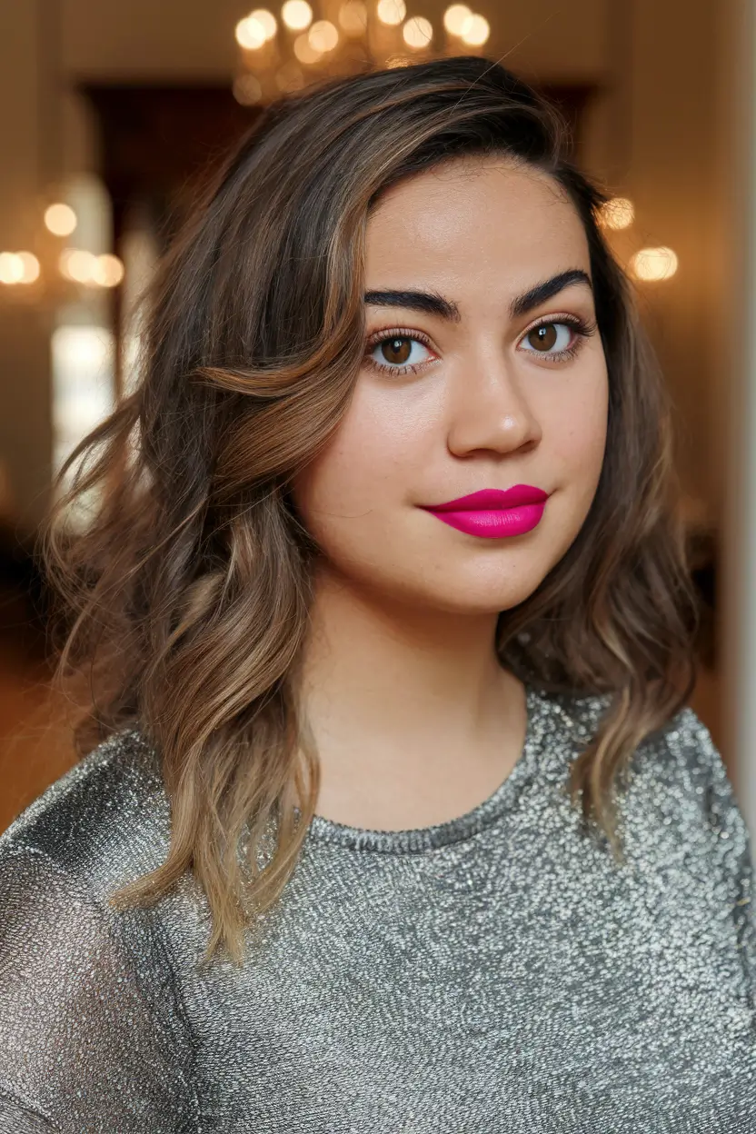 august hair color ideas - Caramel Honey Melt with Loose Waves