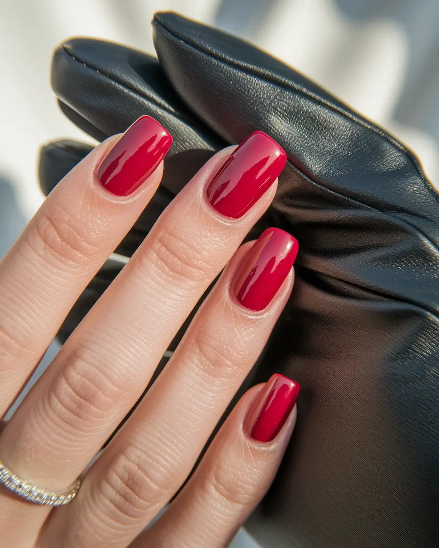 august nails color ideas 2025 Classic Red Reinvented for Late Summer