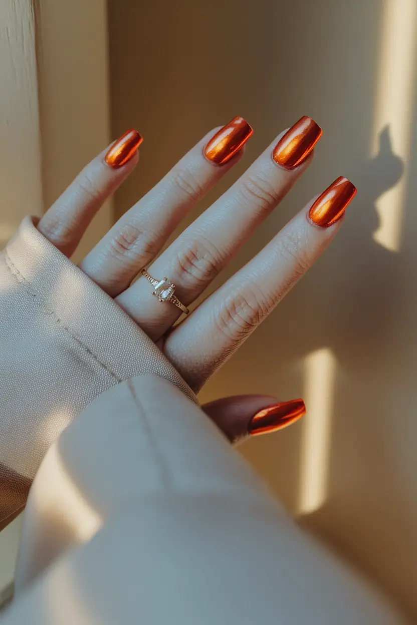 august nails color ideas Molten Copper Magic