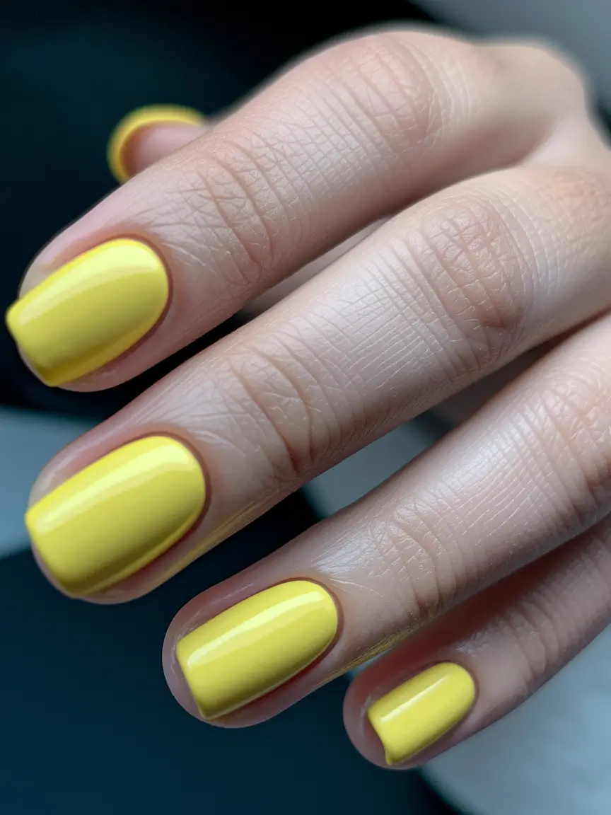 august nails color ideas 2025 Banana Cream Bold for August Brunch