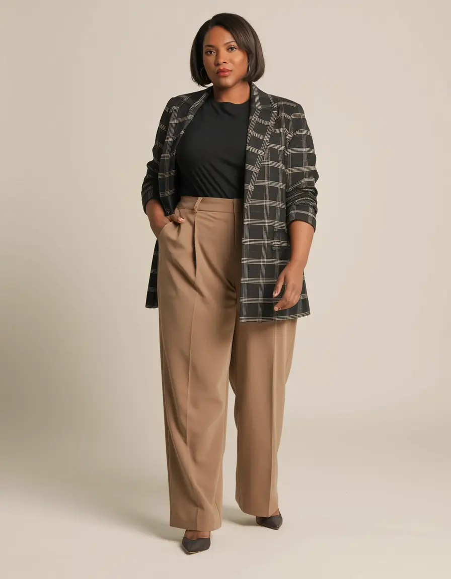 fall plus size outfits for work office Smart Layers for a Power Statement