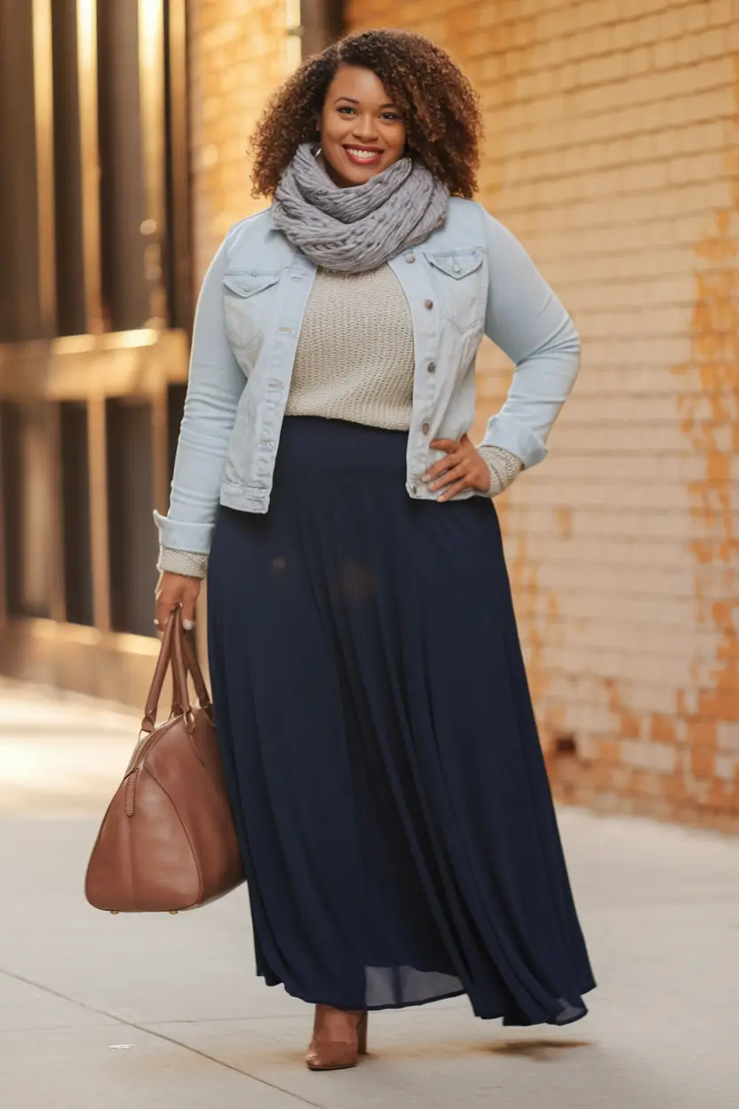 fall plus size outfits casual comfy Cozy Layers with Feminine Flow