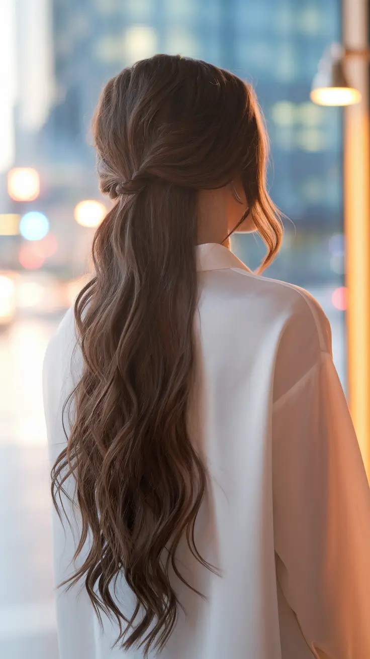 first day of school hairstyles for teens Soft Curls with Half-Twisted Crown
