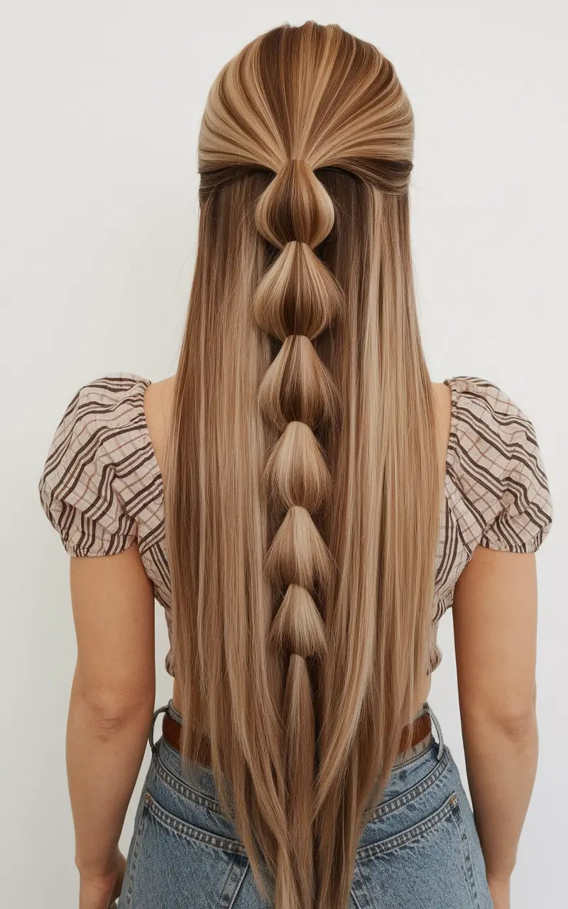 first day of school hairstyles easy Bubble Braid with a Twist