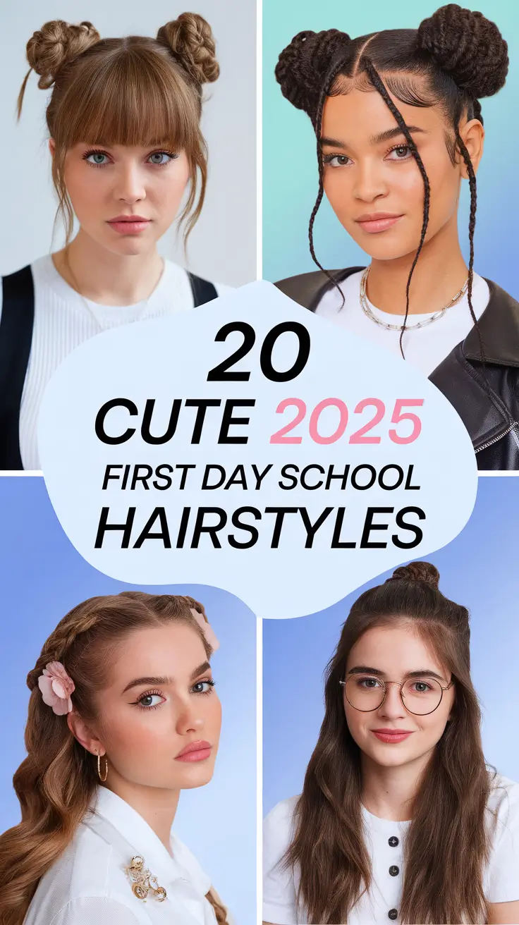 Cute 2025 First Day School Hairstyles for Every Grade and Hair Type