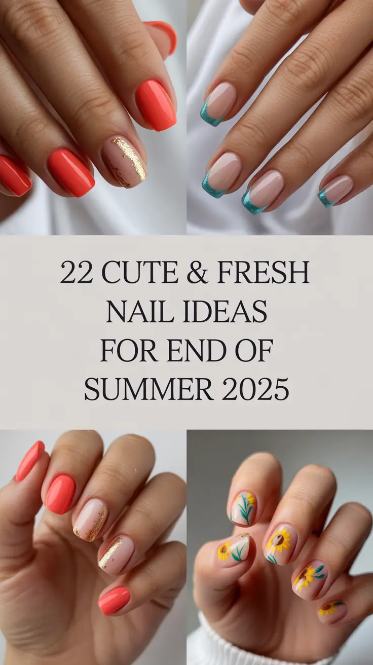 Cute & Fresh Nail Ideas for End of Summer 2025: Bright Colors, Simple Art & Inspo