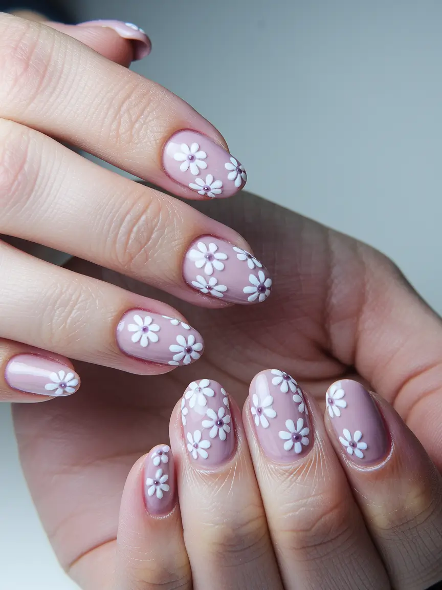 cute summer nails Daisy Chain Daydream