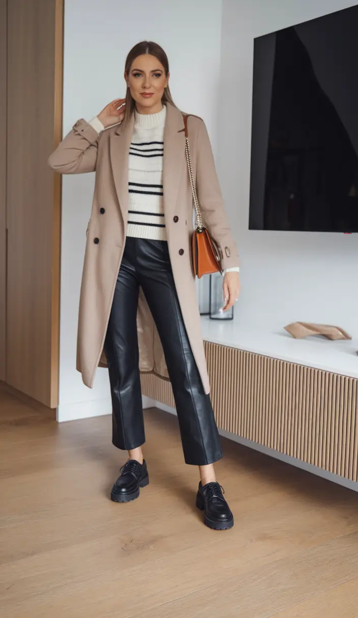 fall business casual outfits ideas 2025+Layered Neutrals with Texture Play