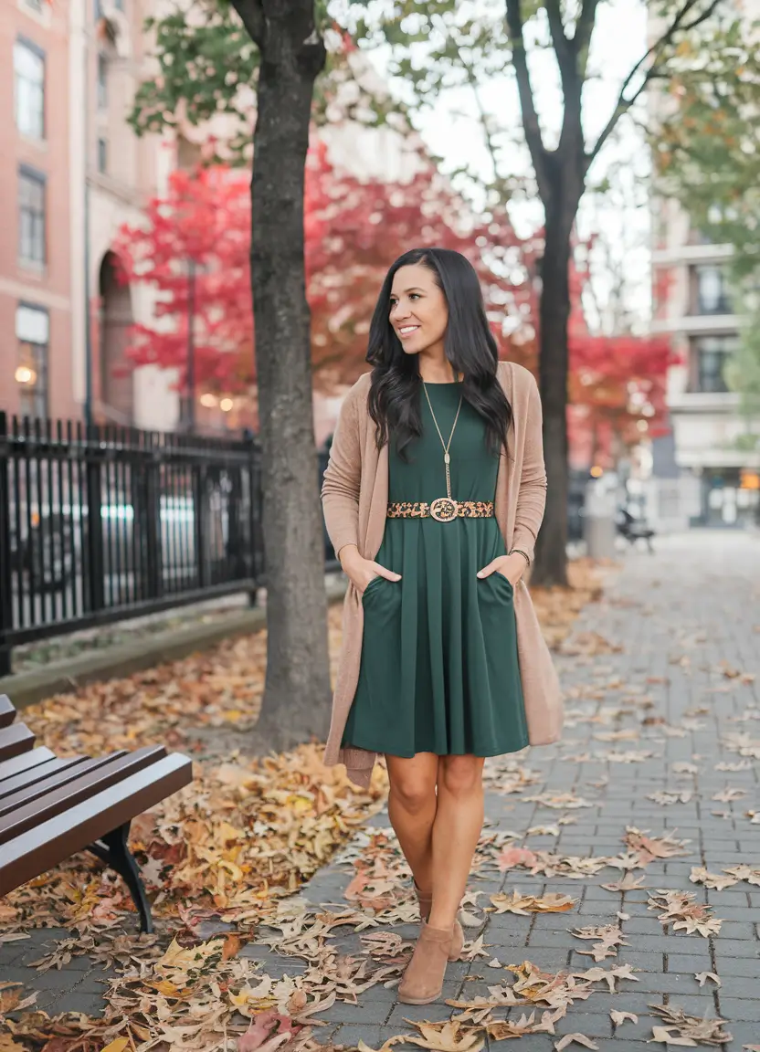 Fall Fashion 2025: Cute outfits Women Will Love - Effortless Fall Charm in Green and Camel