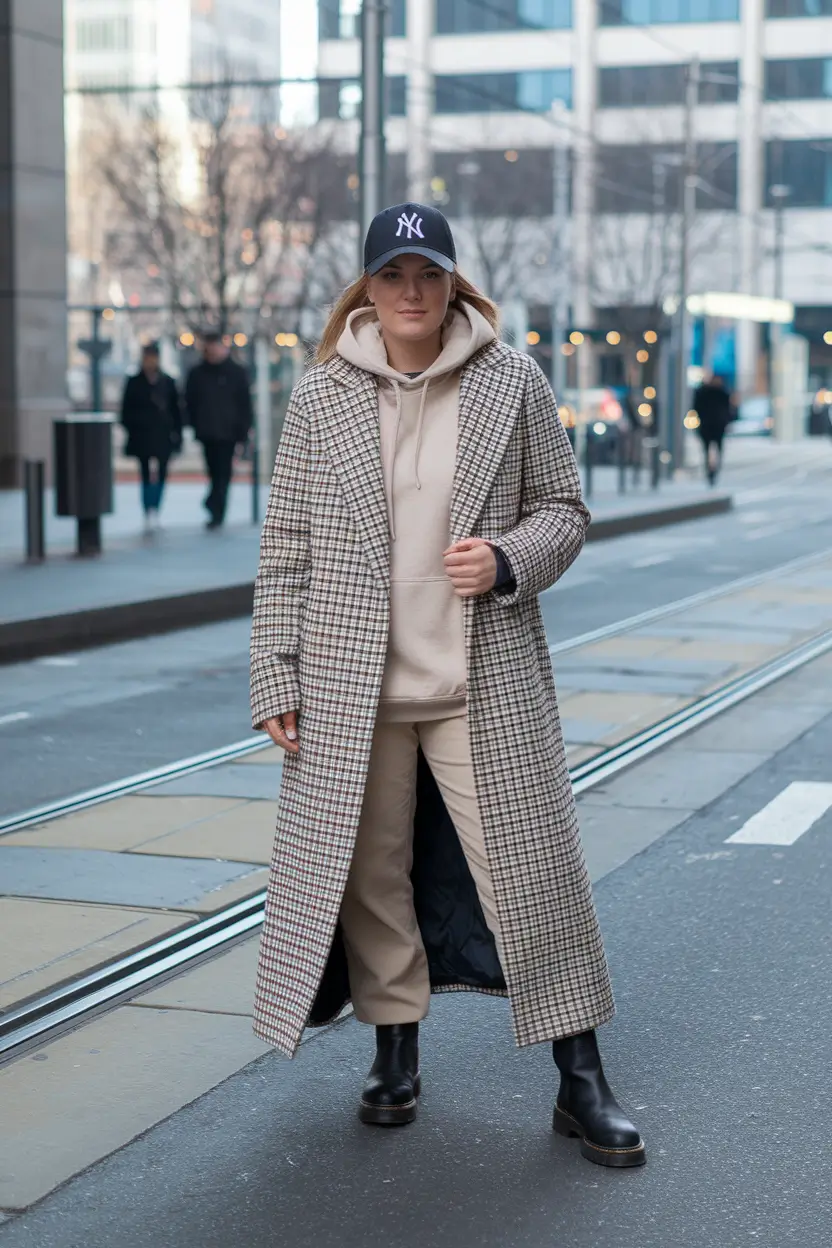 mom-outfits-for-fall-Sporty-Plaid-Meets-City-Chic
