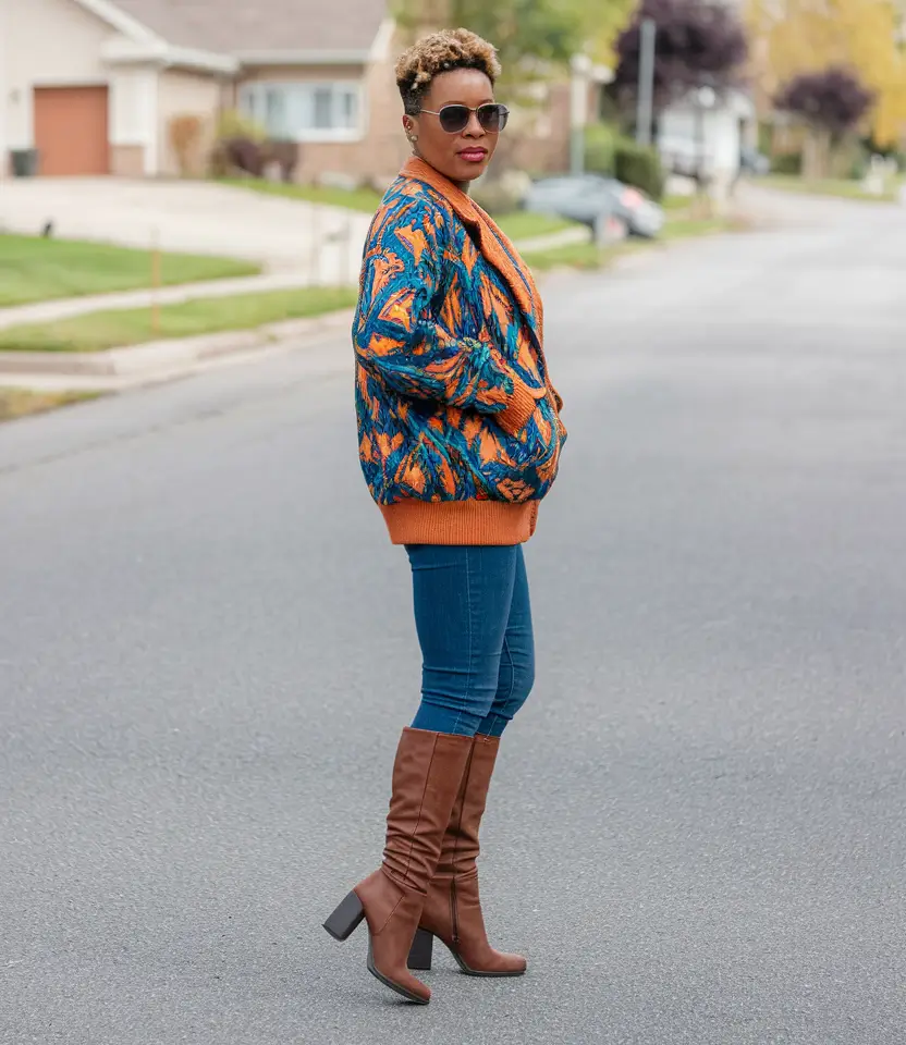 mom outfits for fall 2025 Fall Color Play with Retro Charm