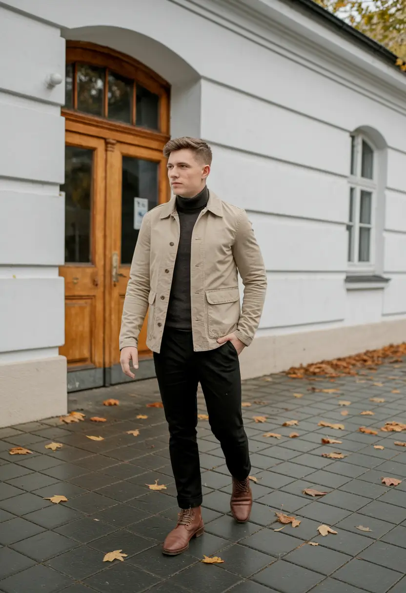 fall business casual outfit men Effortless Structure in Everyday Tones