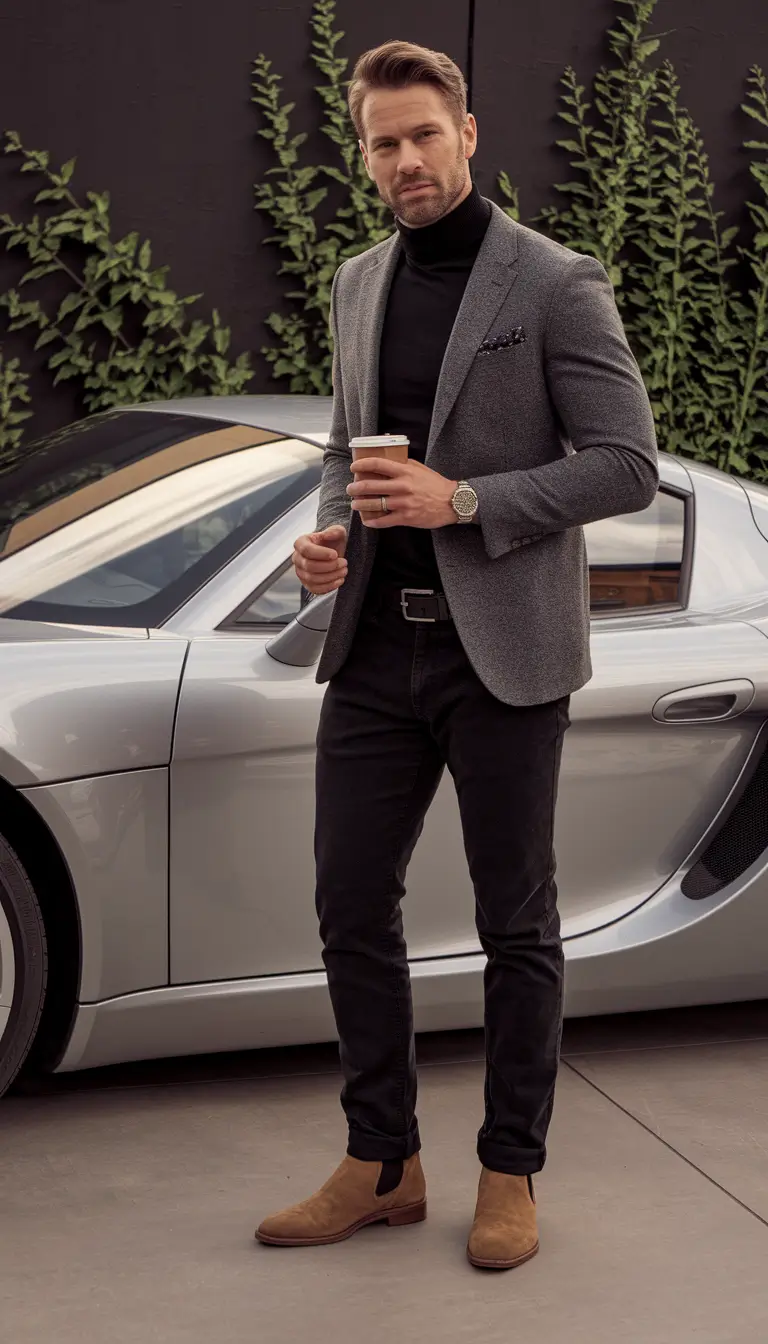 fall business casual outfit men Blazer Sharp with a Side of Chill