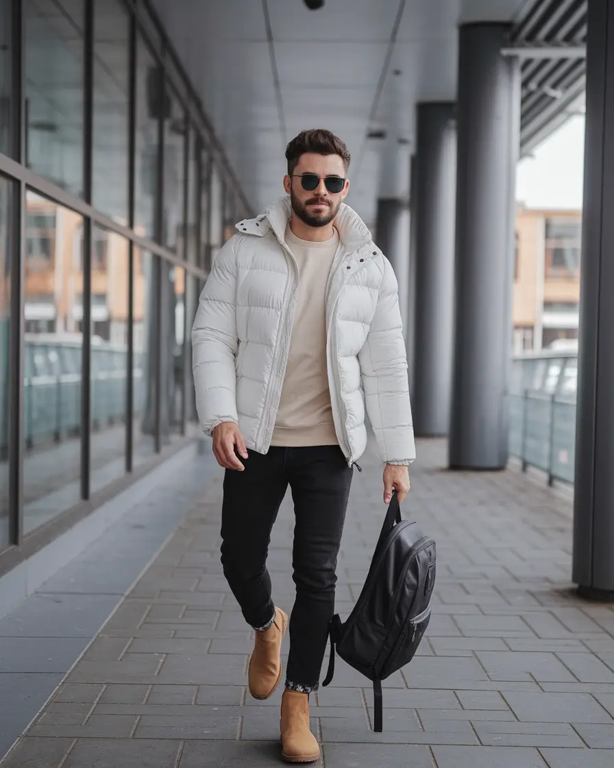 fall business casual outfit men The Smart-Casual Commute Look