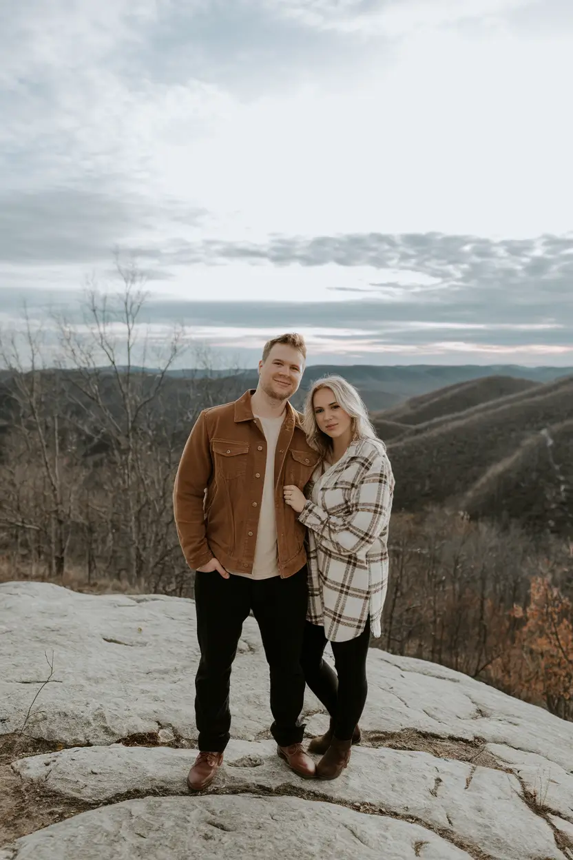 fall family pictures outfits 2025 Cozy Mountain Neutrals for the Minimalist Couple