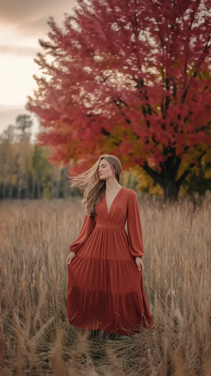 fall family pictures outfits 2025 Layered Rust for a Fall Fairytale