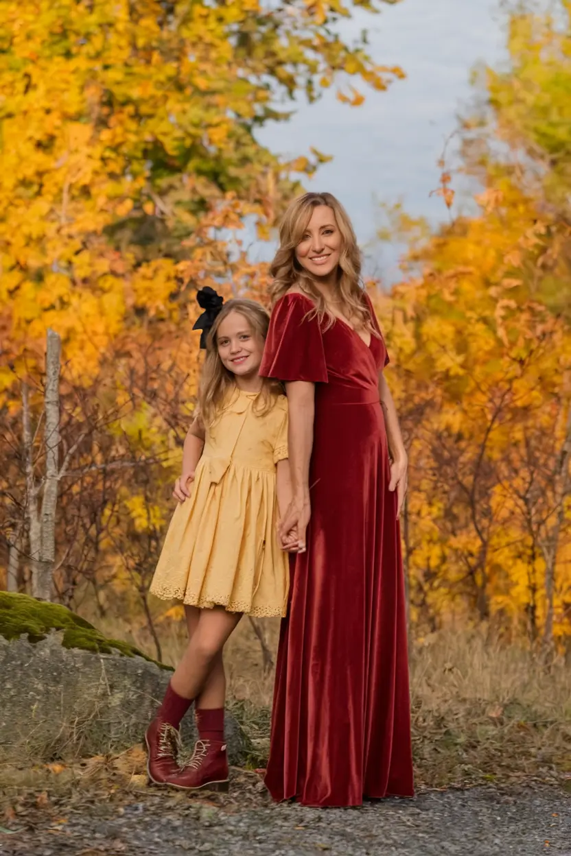 fall family pictures outfits 2025 Elegant Autumn Velvet for Formal Family Photos