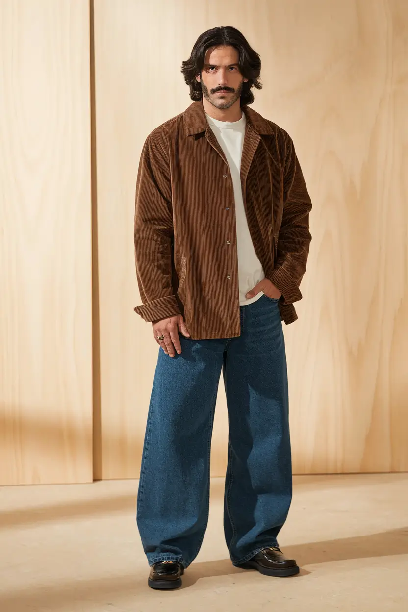 fall outfits for men 2025 Earthy Corduroy Comeback