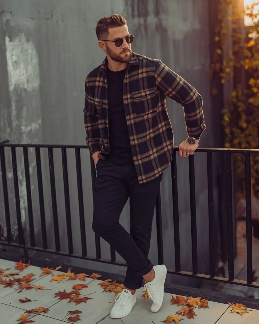 fall outfits for men 2025 Classic Check for the Fall Romantics