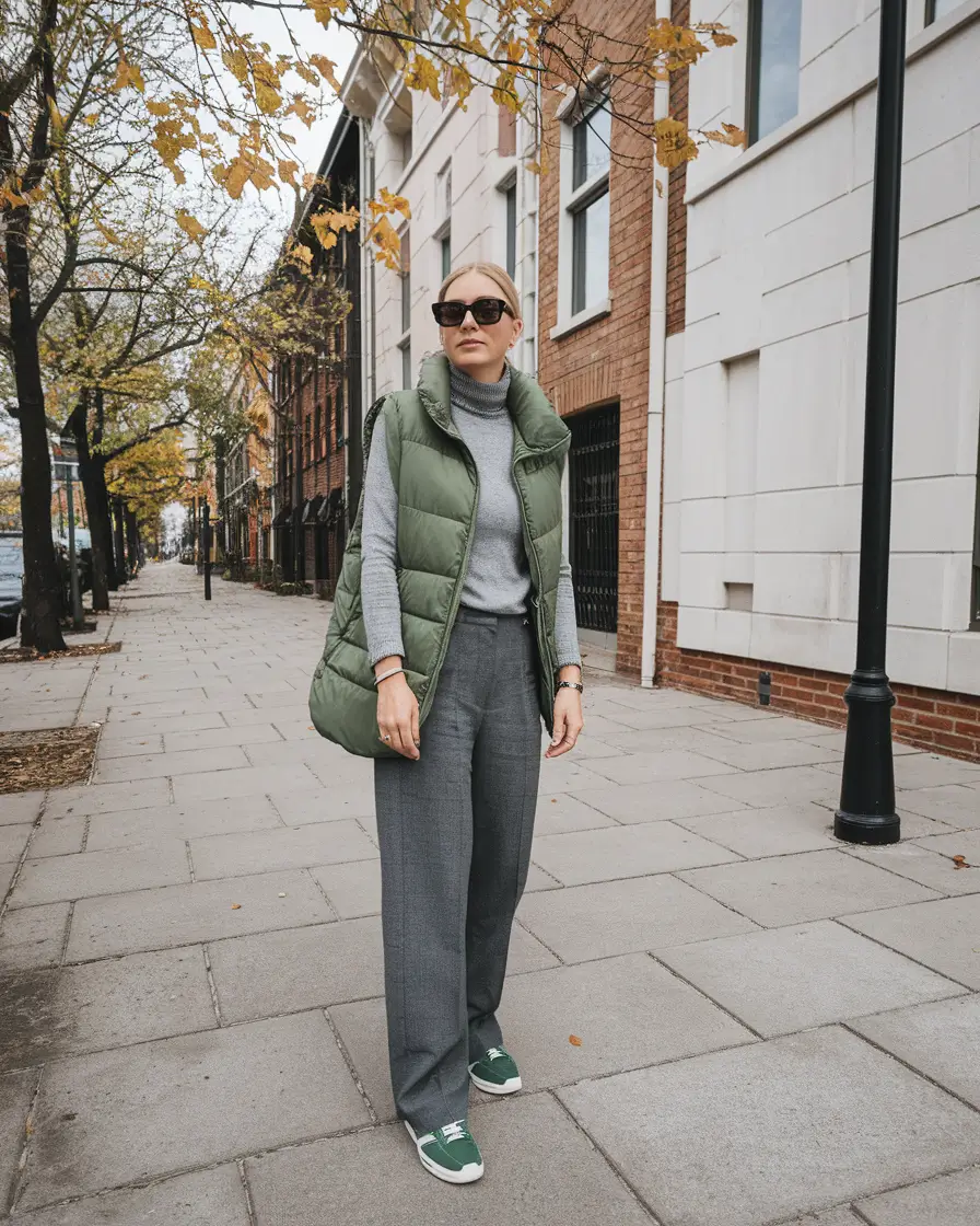 fall outfits ideas 2025 Utility Cool in Urban Greens