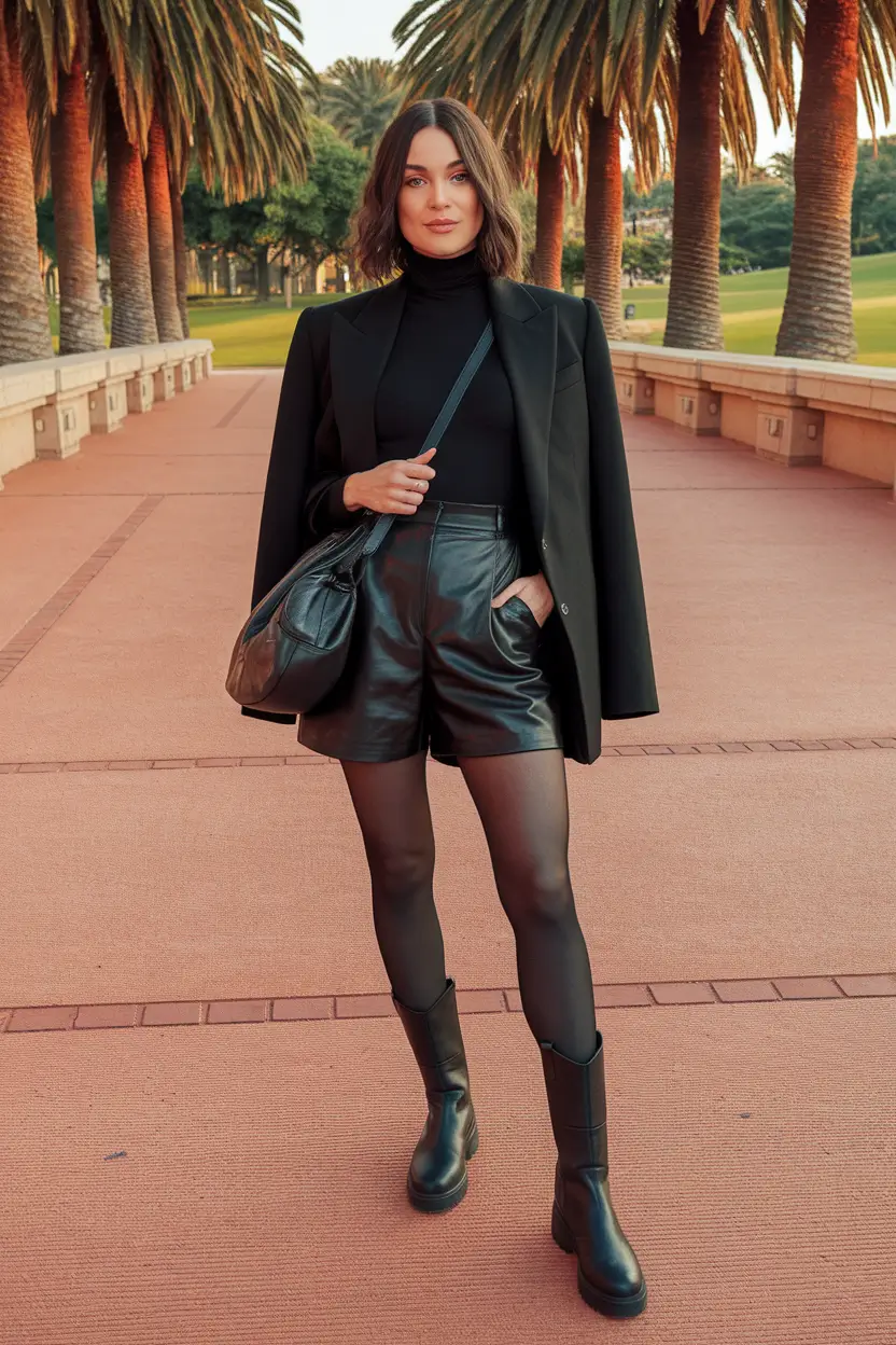 fall outfits with boots - Polished Leather and a Downtown Attitude