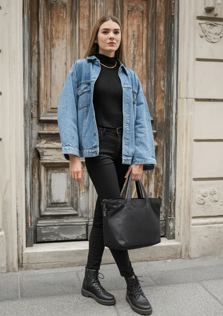 fall outfits with boots - Denim Over Everything