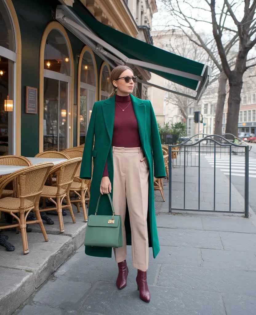 fall transition outfits ideas 2025+Elegant Jewel Tones for Early City Evenings