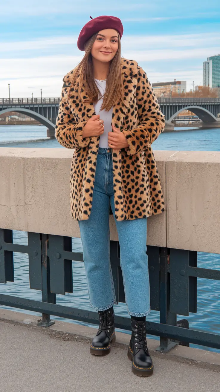 outfit inspo fall street fashion women Playful Parisian with a Wild Twist
