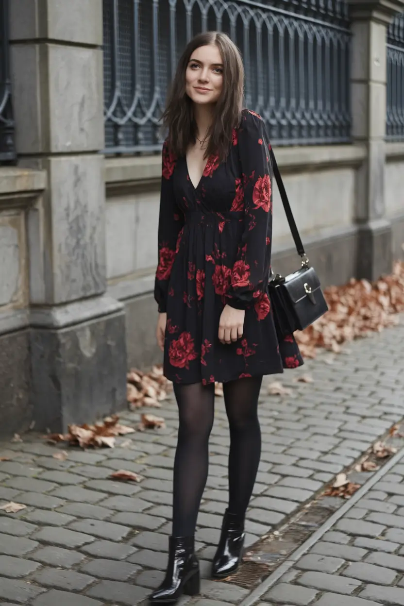 fall fashion inspo black women Midnight Florals & Moody Romance