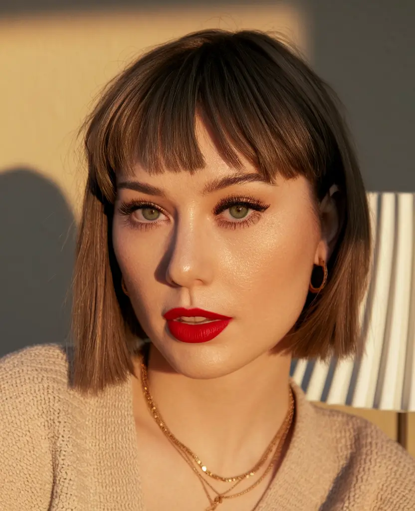 2025 Retro French Bob with Micro Bangs