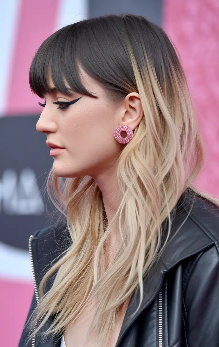 2025 Two-Tone Ombre with Blunt Fringe