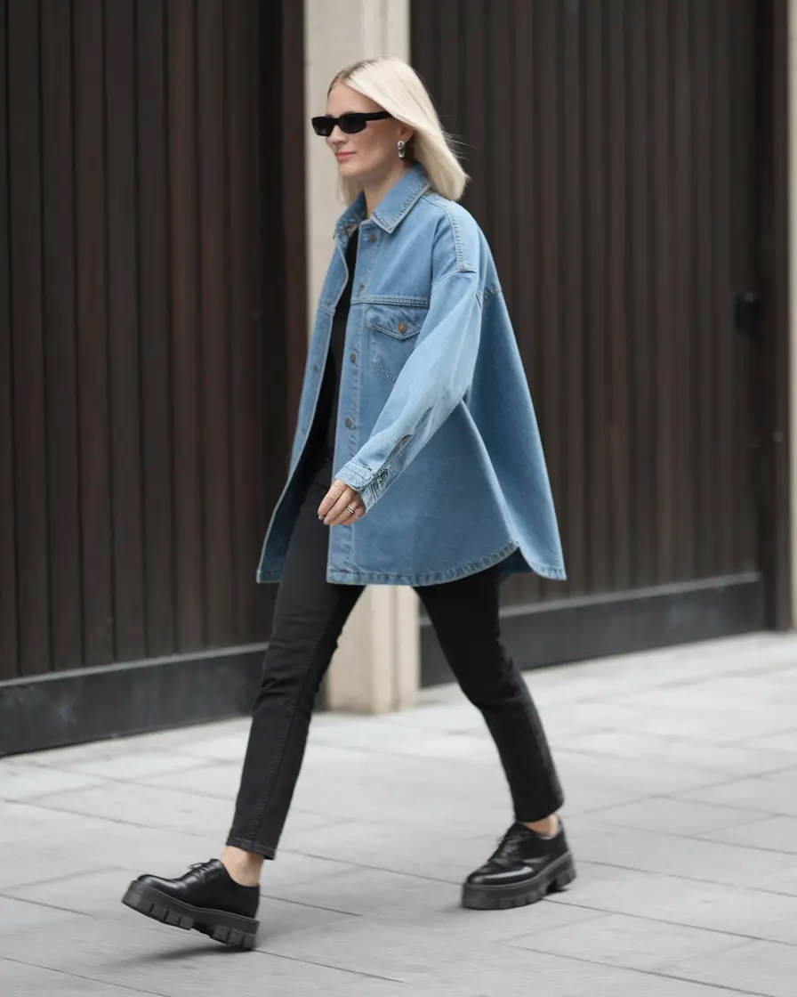 casual-fall-outfits-for-women-over-30-Oversized-Denim-and-Platform-Cool