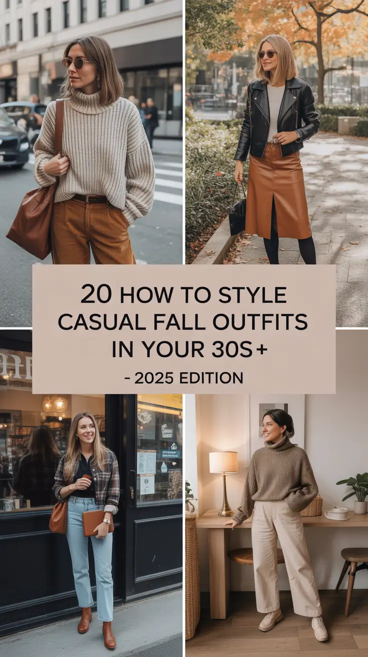 How to Style Casual Fall Outfits in Your 30s – 2025 Edition for Trendy & Cute Everyday Looks