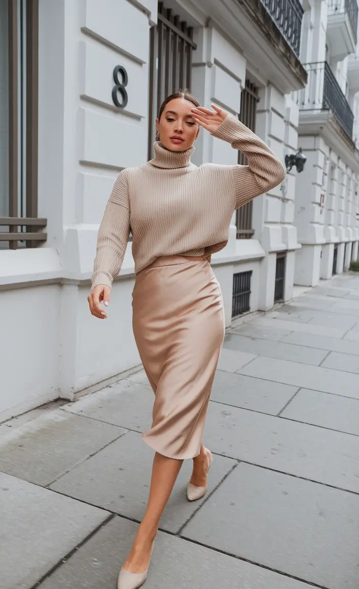 fall skirt outfits midi classy