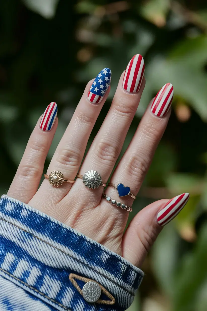 july nails ideas 2025 Stars, Stripes, and All the Glory