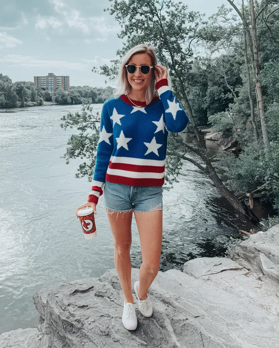 july outfits ideas Layered Cool for Unpredictable Weather