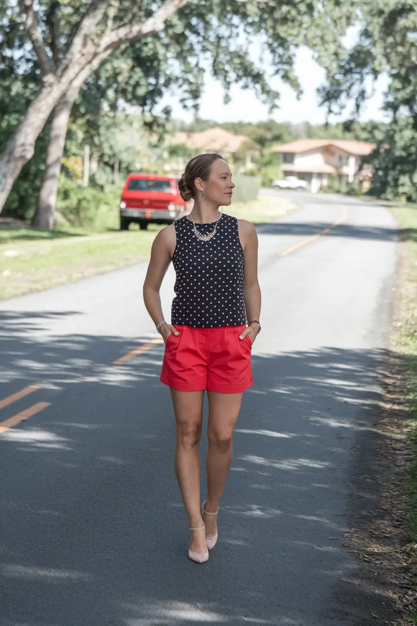 july outfits ideas Polka-Dot Class for a Preppy Fourth