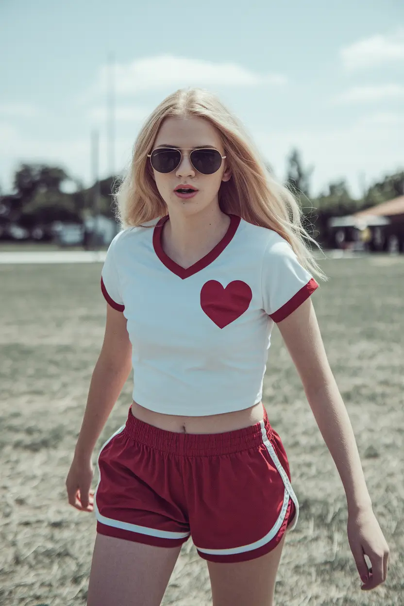 july outfits ideas Sporty Heartcore for the Athletic Fourth
