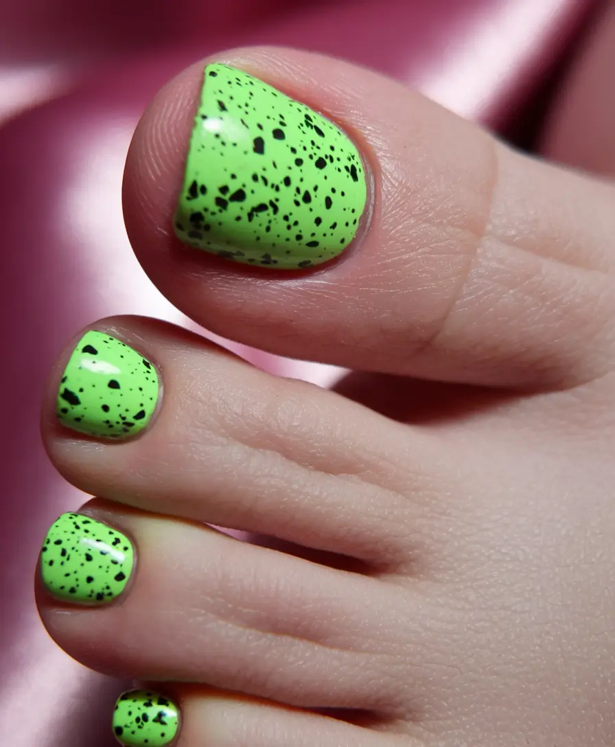 toe nails ideas fourth of july Electric Confetti Speckle