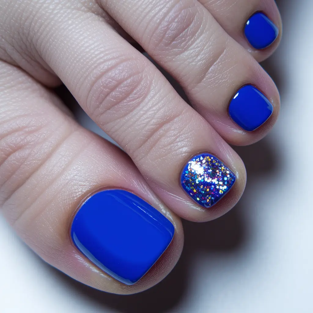toe nails ideas fourth of july Royal Blue Spark Pop