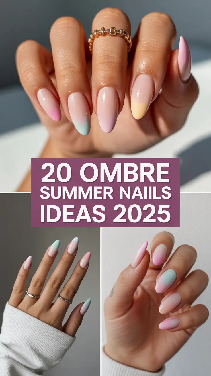 Ombre Summer Nails Ideas 2025 That Are Too Pretty to Skip This Holiday