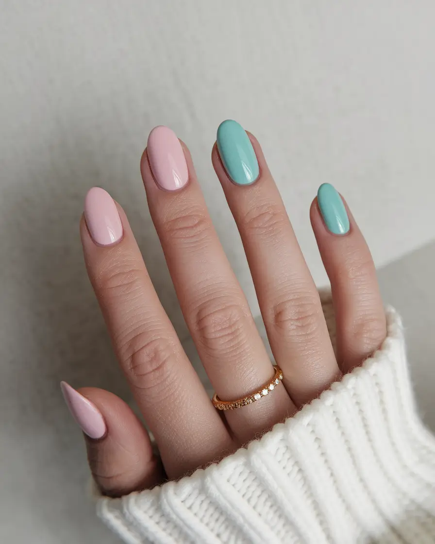 oval nail inspo summer</p> <h2>Mint & Pink Pastel Pop</h2> <p>