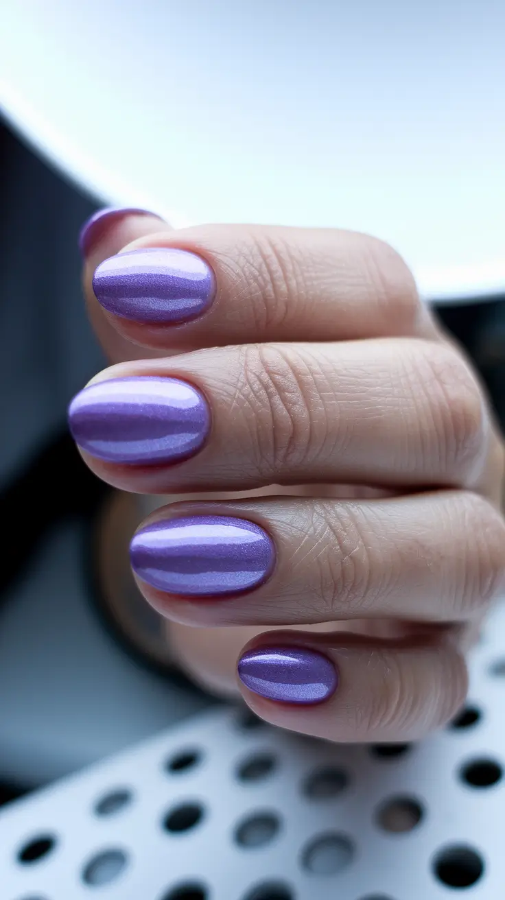 oval nail inspo summer</p> <h2>Metallic Lilac Glimmer</h2> <p>